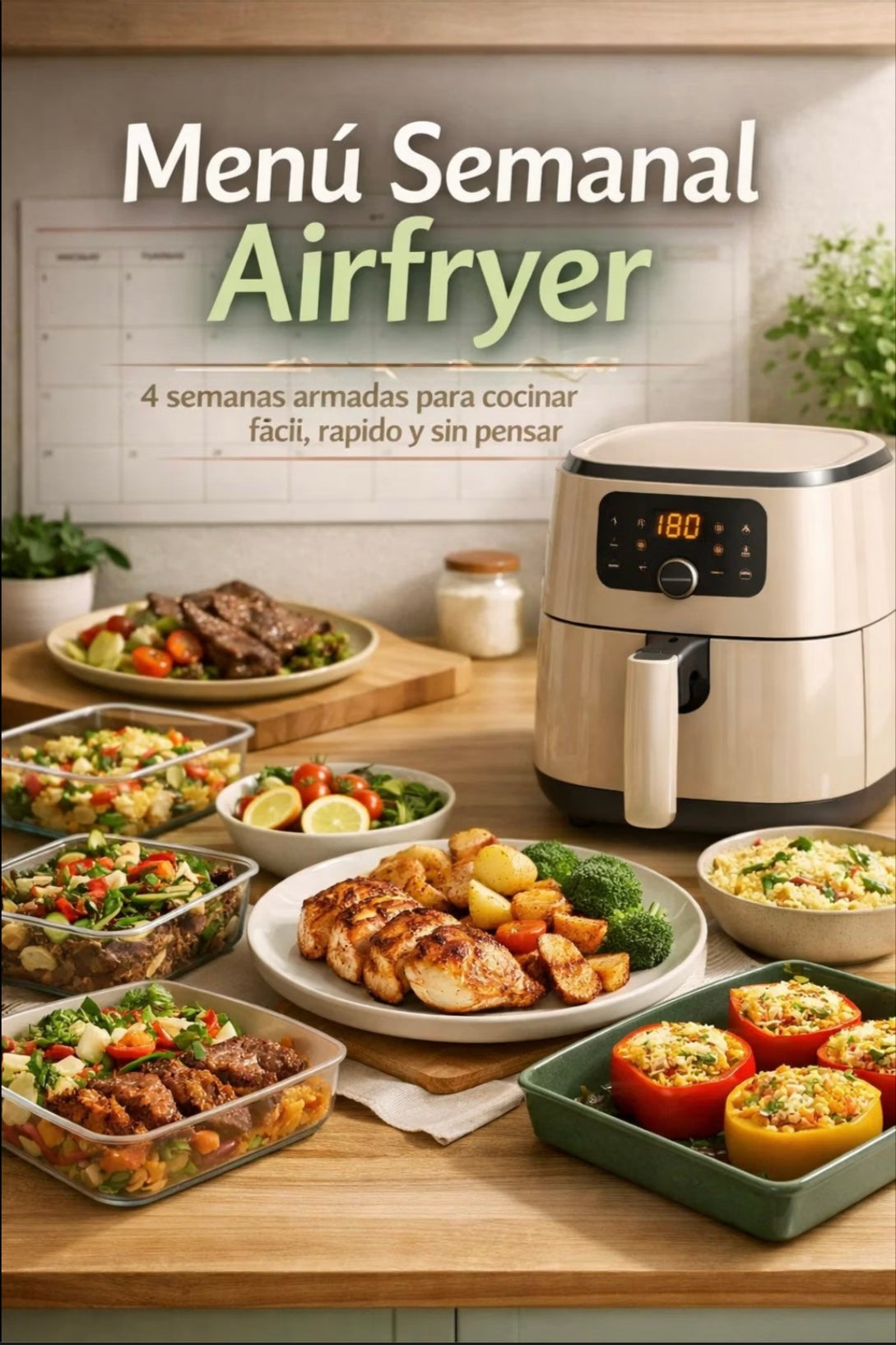 🍽️ Menú Semanal Airfryer (4 semanas armadas)